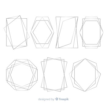 Geometric silver frame collection