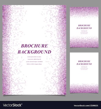 Geometric square pixel pattern page template set vector image