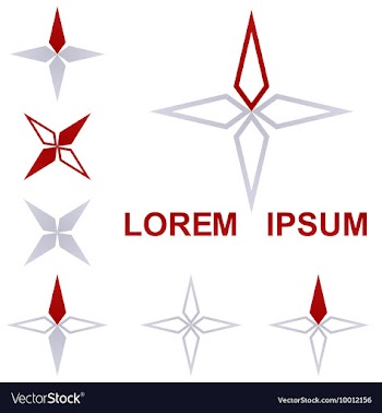 Geometric Star Logo Set vector image