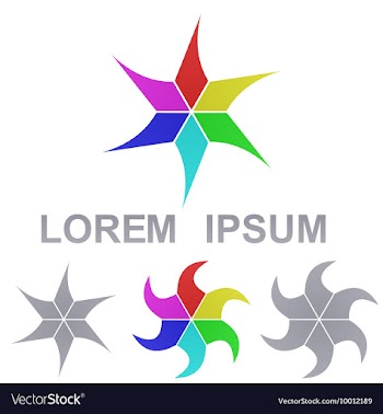Geometric Star Logo Set vector image