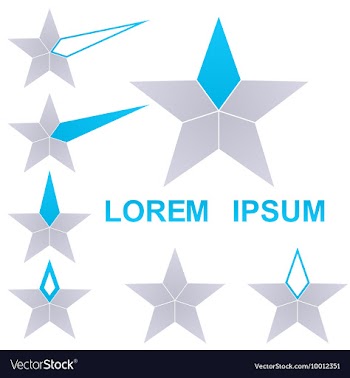 Geometric Star Logo Set vector image