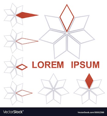Geometric Star Logo Set vector image