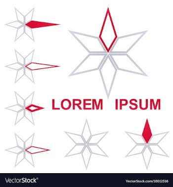 Geometric Star Logo Set vector image
