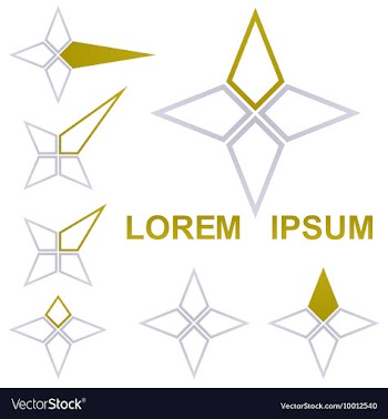 Geometric Star Logo Set vector image