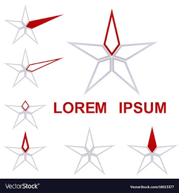 Geometric Star Logo Set vector image