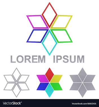 Geometric Star Logo Set vector image