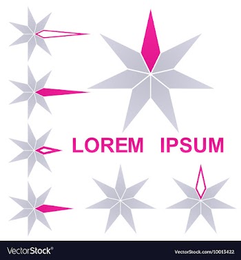 Geometric Star Logo Set vector image