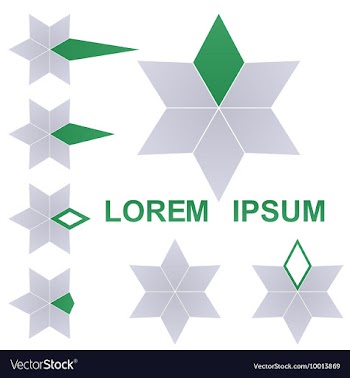 Geometric Star Logo Set vector image