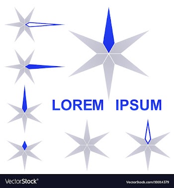 Geometric Star Logo Set vector image