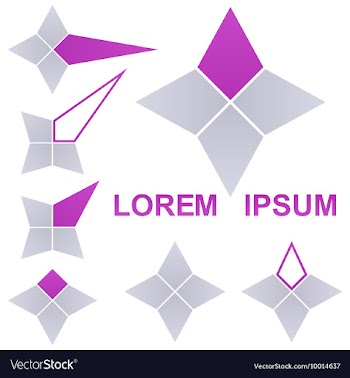 Geometric Star Logo Set vector image