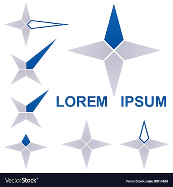 Geometric Star Logo Set vector image