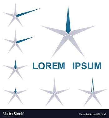 Geometric Star Logo Set vector image