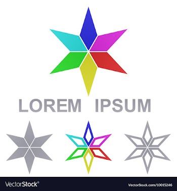 Geometric Star Logo Set vector image