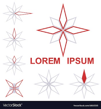 Geometric Star Logo Set vector image
