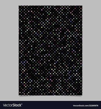 Geometric star pattern background brochure vector image