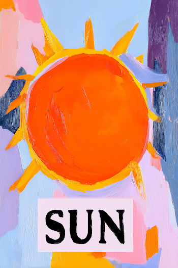 Geometric Sun Abstract Poster