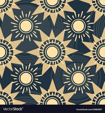 Geometric sun pattern vector image