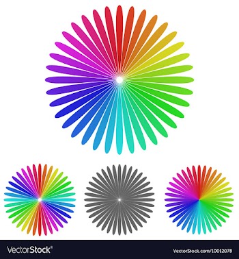 Geometric Swirl Logo Set vector image