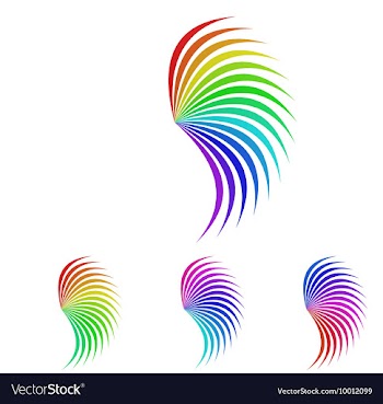 Geometric Swirl Logo Set vector image