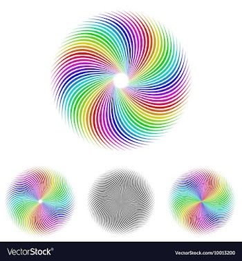 Geometric Swirl Logo Set vector image