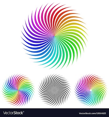 Geometric Swirl Logo Set vector image