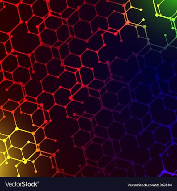 Geometric technology background with gear shape vector image