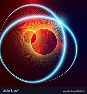 Geometric technology background with gear shape vector image