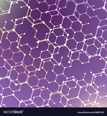 Geometric technology background with gear shape vector image