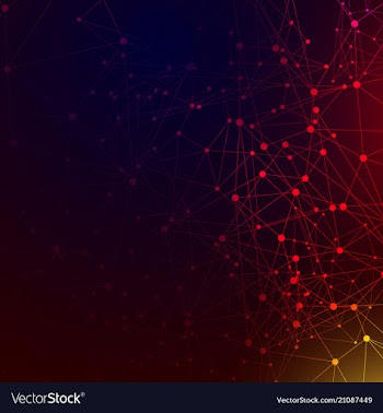 Geometric technology background with gear shape vector image
