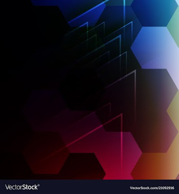 Geometric technology background with gear shape vector image