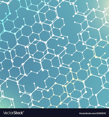 Geometric technology background with gear shape vector image