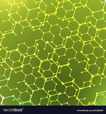 Geometric technology background with gear shape vector image