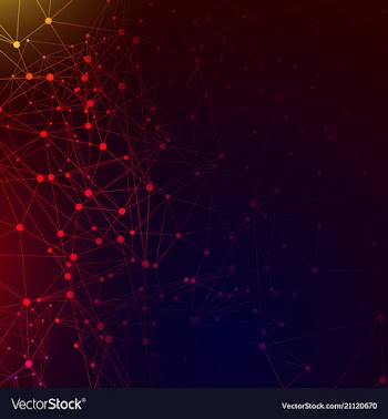 Geometric technology background with gear shape vector image