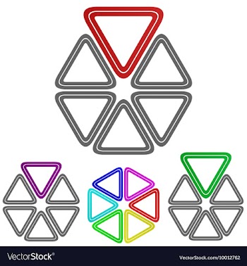 Geometric Triangular Logo Set vector image