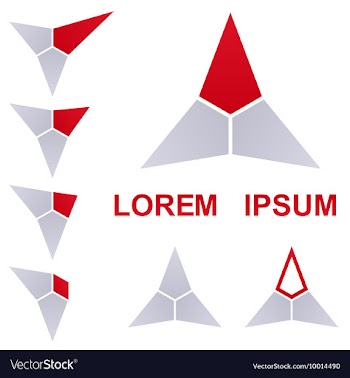 Geometric Triangular Logo Set vector image