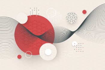 Geometric wallpaper in japanese style Free Vector
