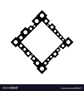 Geometrical abstract black and white circle frame vector image