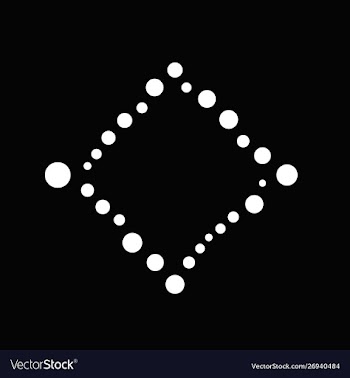 Geometrical abstract black and white dot badge vector image