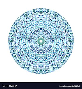 Geometrical abstract colorful circular flower vector image