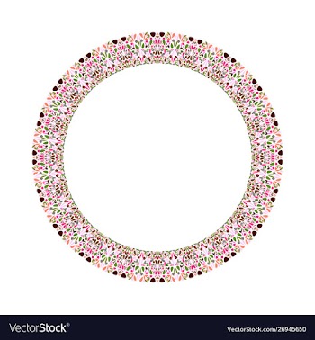 Geometrical abstract colorful floral circular vector image