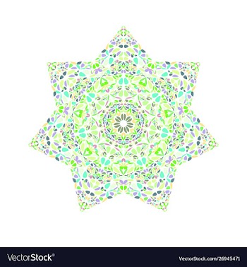 Geometrical abstract colorful floral mosaic vector image