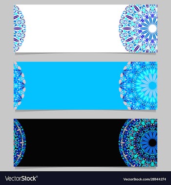 Geometrical abstract colorful horizontal flower vector image