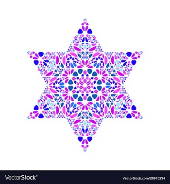 Geometrical abstract colorful isolated flower vector image