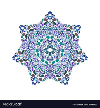 Geometrical abstract colorful isolated flower vector image