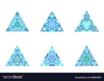 Geometrical abstract colorful mosaic triangle vector image