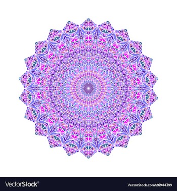 Geometrical abstract colorful ornate triangle vector image