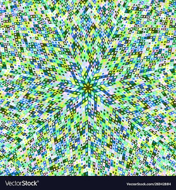 Geometrical abstract colorful radial tiled mosaic vector image