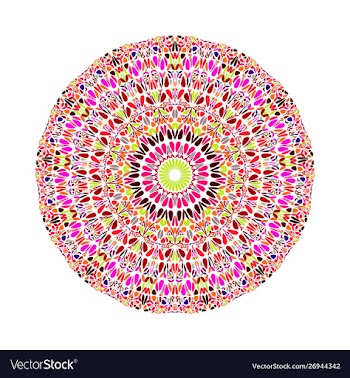 Geometrical abstract colorful round botanical vector image