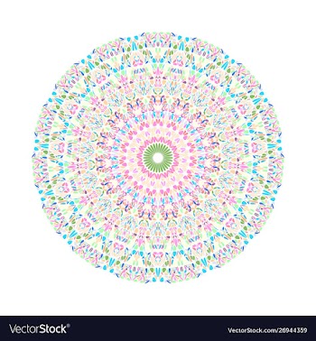 Geometrical abstract colorful round flower vector image