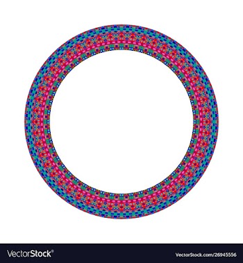 Geometrical abstract colorful tiled mosaic circle vector image